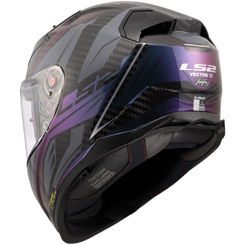 Pilna motocikla ķivere LS2 FF811 Vector II C Savage Chameleon melna-violeta