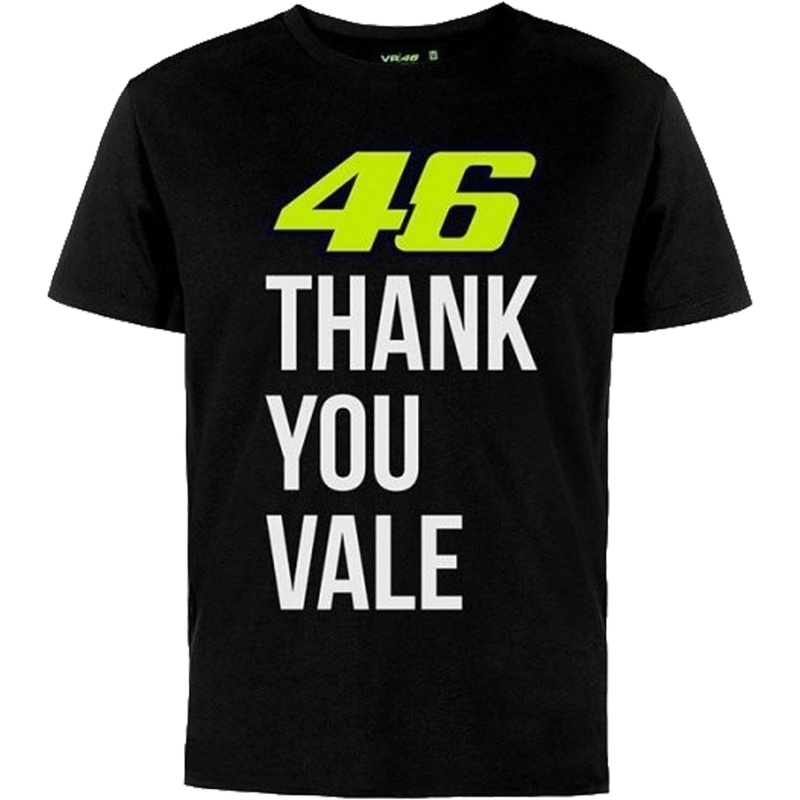 Bērnu T-krekls VR46 Valentino Rossi "Thank you Vale" melns