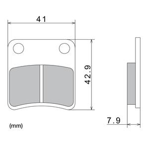 NISSIN pusmetāla bremžu kluči 41x42,9x7,9 mm 2 gab.