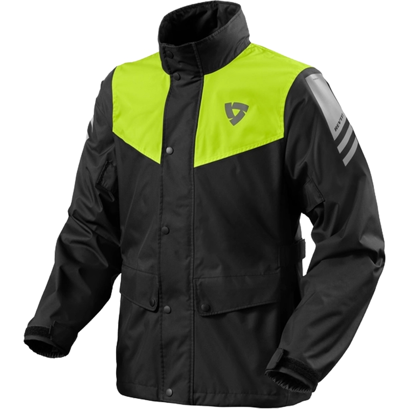 Revit Nitric 4 H2O melni-fluo dzeltena motocikla lietus jaka