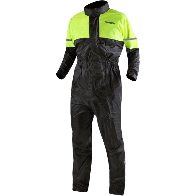 RSA melns-fluo dzeltens lietus tērps