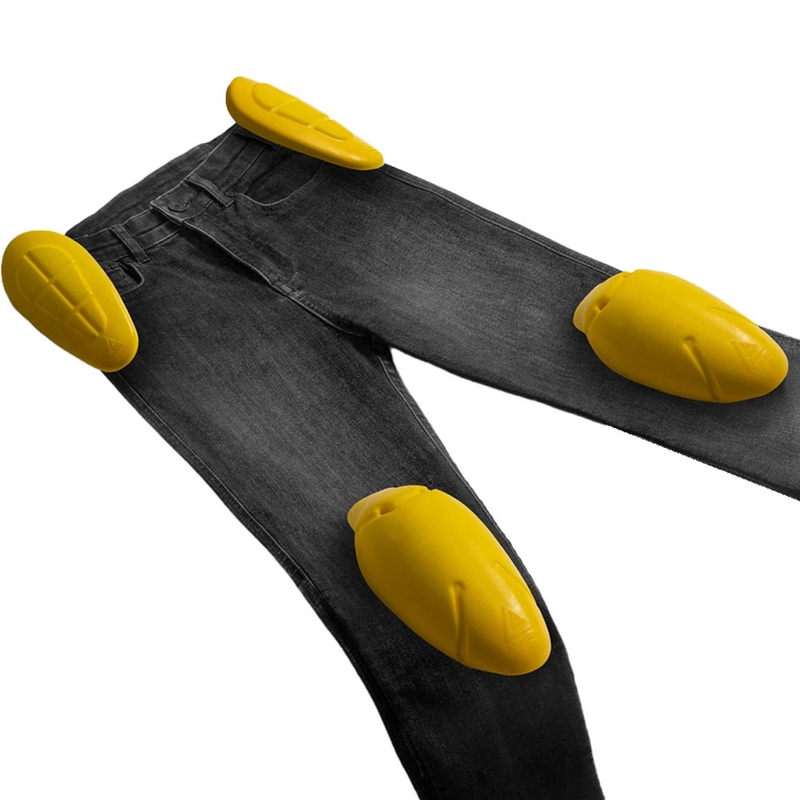 Rebelhorn Classic Monolayer Long motocikla džinsi, mazgāti melnā krāsā