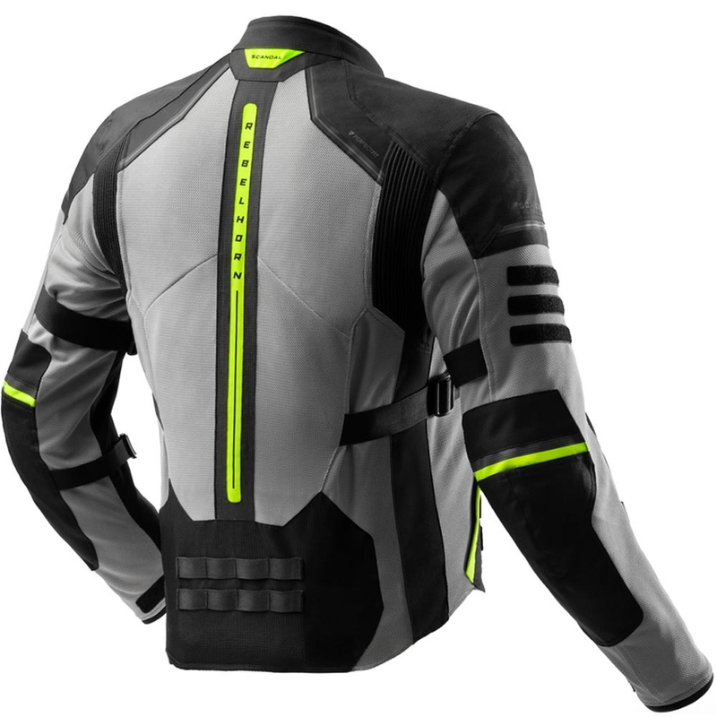 Rebelhorn Scandal 3 motocikla jaka melna-pelēka-fluorētiski dzeltena