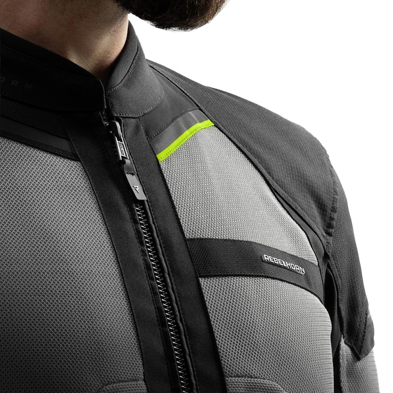 Rebelhorn Scandal 3 motocikla jaka melna-pelēka-fluorētiski dzeltena