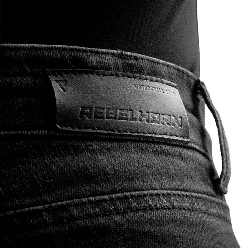 Sieviešu īsie motocikla džinsi Rebelhorn Classic Monolayer melni