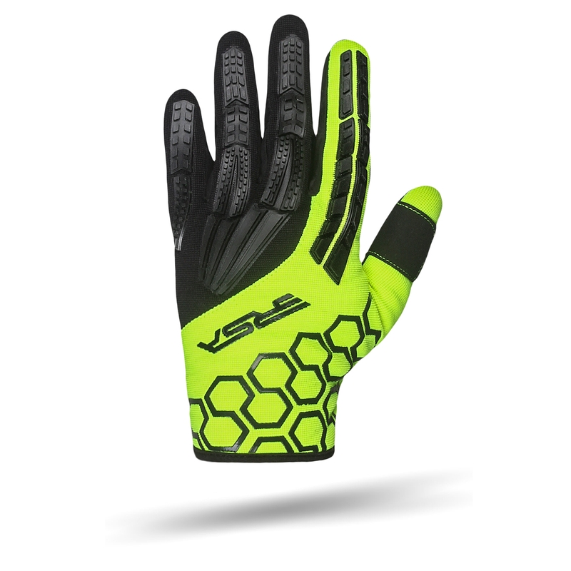 Motocikla cimdi RSA MX EVO melni-fluo dzelteni
