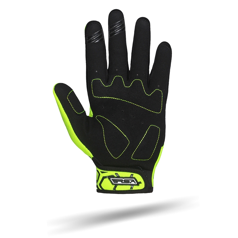 Motocikla cimdi RSA MX EVO melni-fluo dzelteni