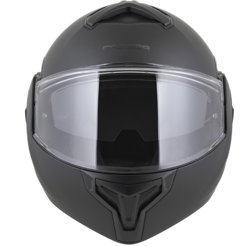 Cassida MultiFlip Solid Blackout atverama motocikla ķivere, matēti melna-melna