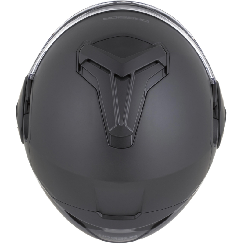 Cassida MultiFlip Solid Blackout atverama motocikla ķivere, matēti melna-melna