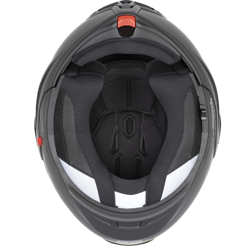 Cassida MultiFlip Solid Blackout atverama motocikla ķivere, matēti melna-melna