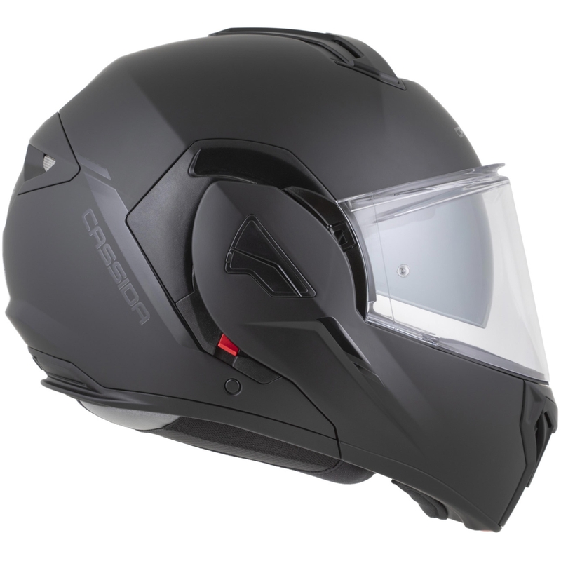 Cassida MultiFlip Solid Blackout atverama motocikla ķivere, matēti melna-melna