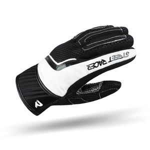 Street Racer Stunt melnbalti motocikla cimdi