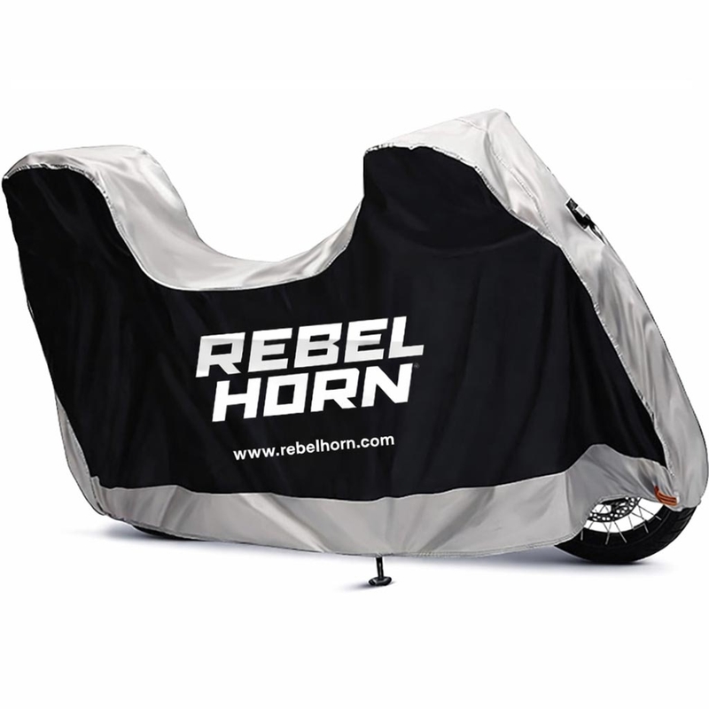 Rebelhorn Shelter motocikla pārsegs ar vietu bagāžniekam, melns-sudrabains