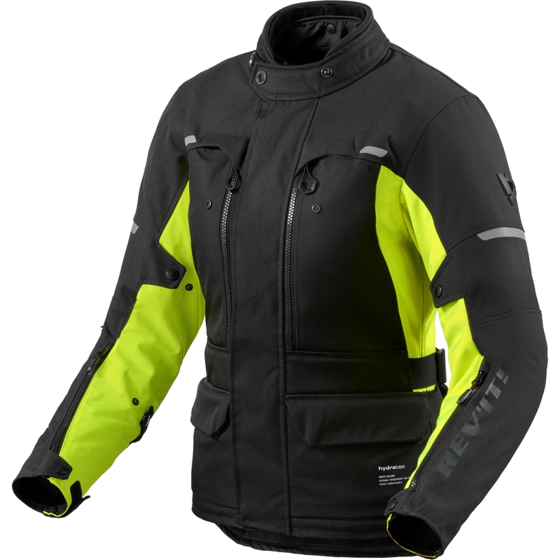 Revit Outback 5 H2O sieviešu motocikla jaka melna-fluorescēti dzeltena