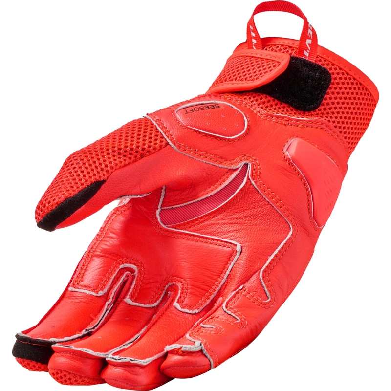 Revit Ritmo fluo motocikla cimdi sarkani-melni