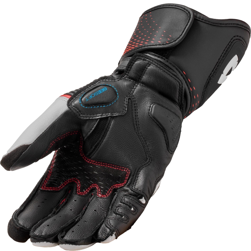 Sieviešu motocikla cimdi Revit Xena 4 balti-fluorēti sarkani