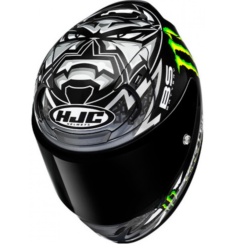 HJC RPHA 12 Quartararo Replica BL MC5 motocikla ķivere, melna