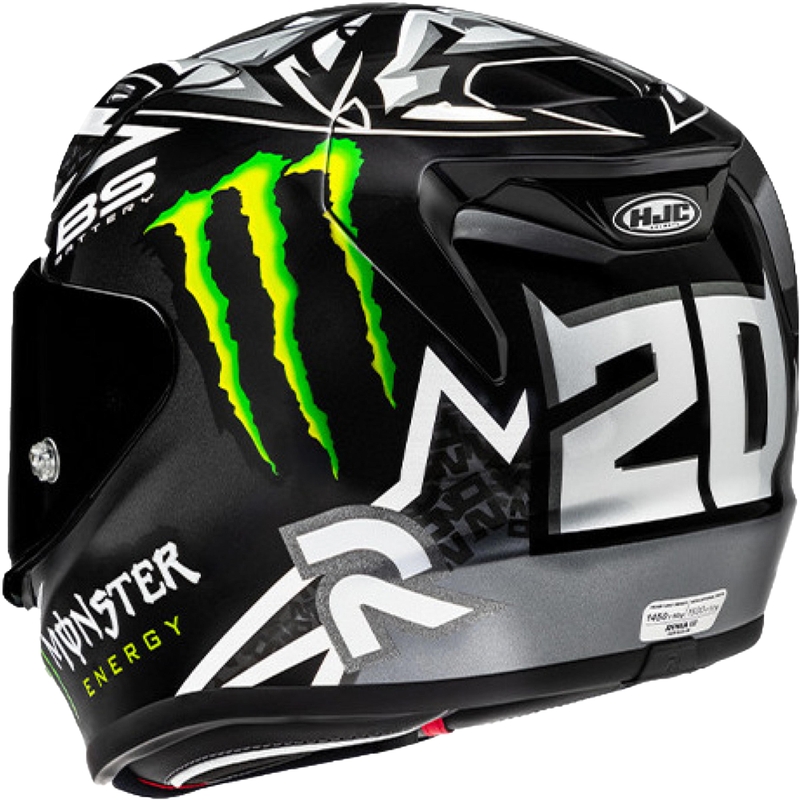 HJC RPHA 12 Quartararo Replica BL MC5 motocikla ķivere, melna