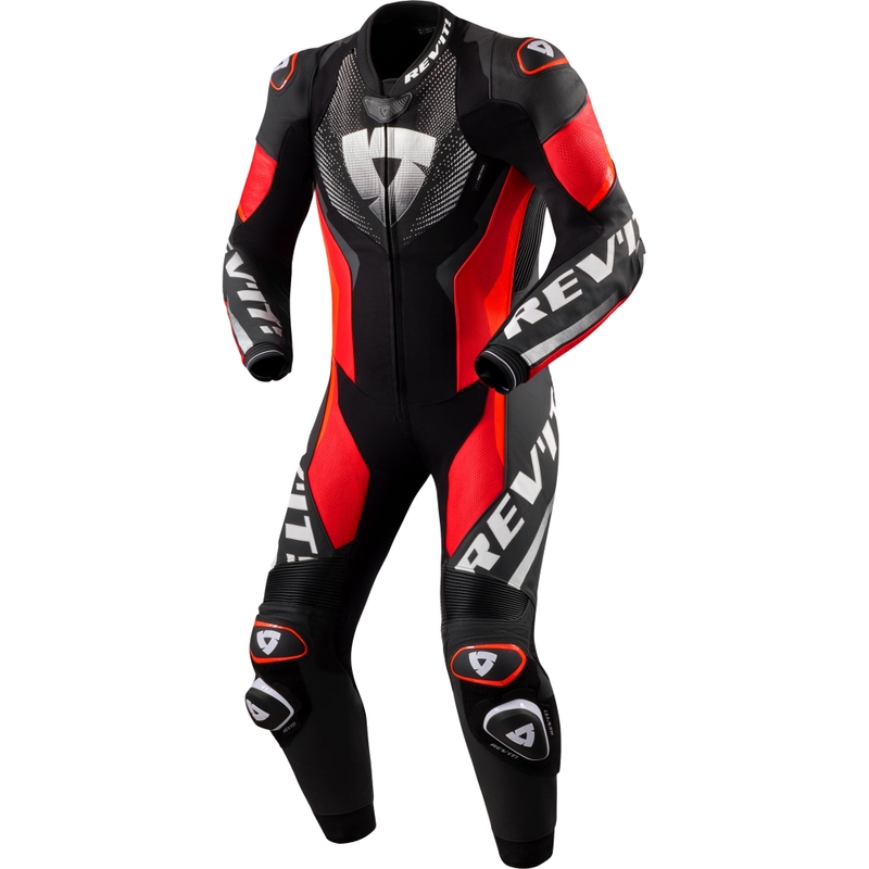 Revit One Piece Hyperspeed 3 motocikla kombinezons melns-fluorescējoši sarkans