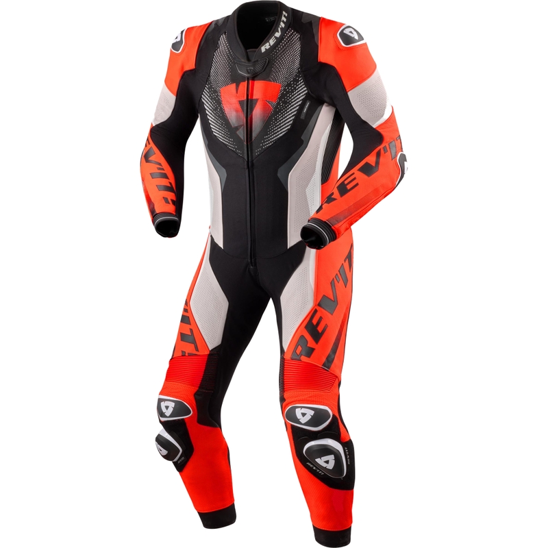 Revit One Piece Hyperspeed 3 motocikla kombinezons gaiši pelēks-fluorescējoši sarkans