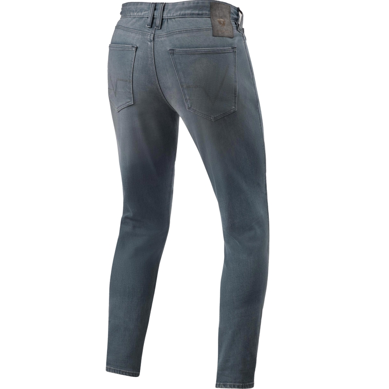 Revit Carlin SK motocikla džinsi, mazgāti vidēji pelēki