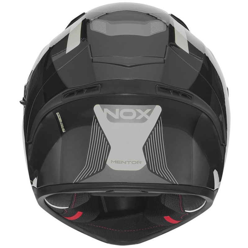 NOX N402 Mentor slēgta motocikla ķivere melna-sudrabaina