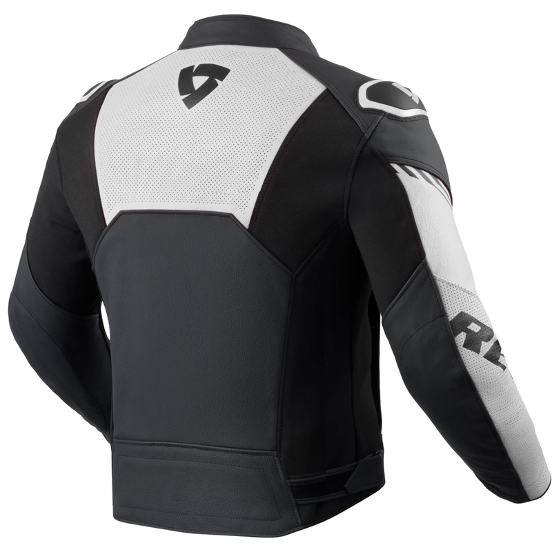 Revit Argon 3 ādas motocikla jaka melna-balta