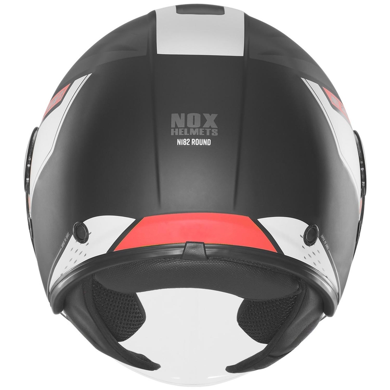 Atvērtā motocikla ķivere NOX N182 Apaļa matēta melna-sarkana