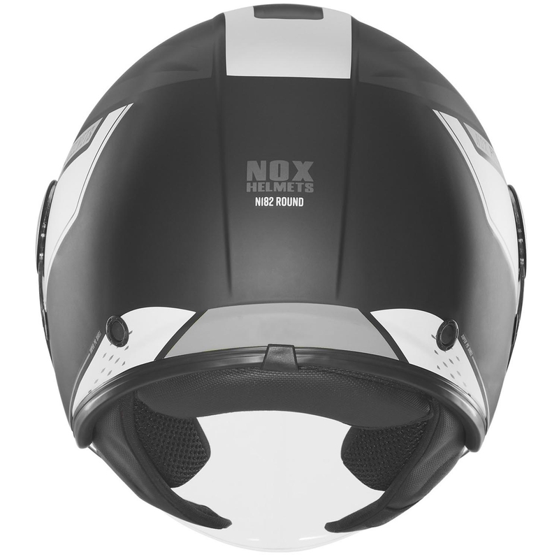 Atvērtā motocikla ķivere NOX N182 Apaļa matēta melna-sudraba