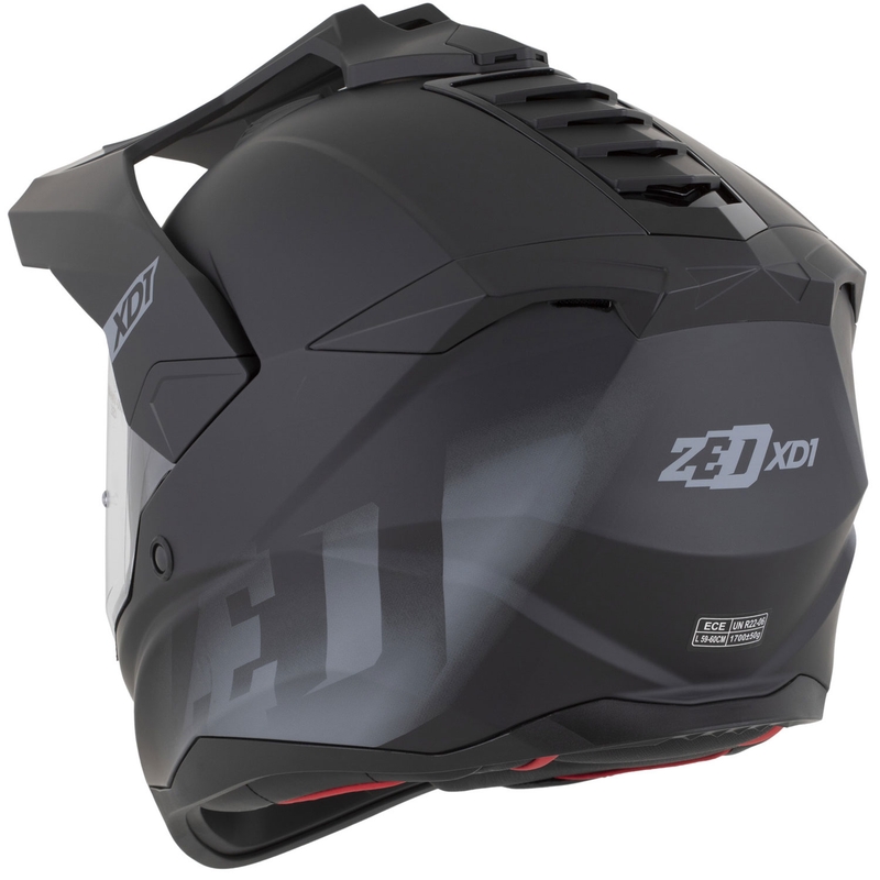 Enduro motocikla ķivere ZED XD1 matēti melna-tumši pelēka