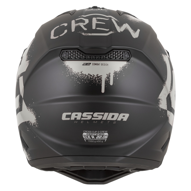 Cassida Cross Cup 2 Crew motocikla motokrosa ķivere matēti melna-smilšu krāsā