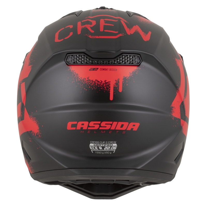 Cassida Cross Cup 2 Crew motokrosa ķivere matēti melna-sarkana