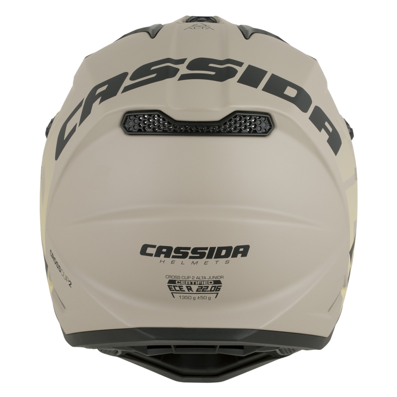Bērnu motokrosa ķivere Cassida Cross Cup 2 Alta Junior matēta smilšu pelēka