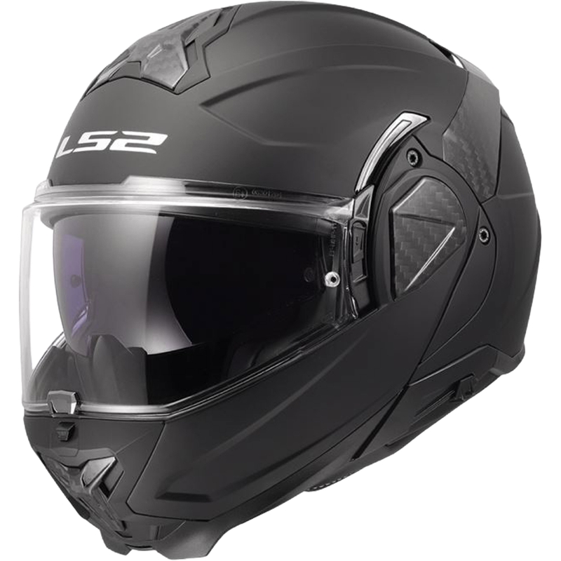 LS2 FF910 Advant II Solid Black salokāmā motociklu ķivere