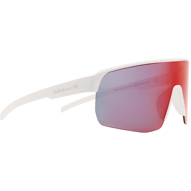 Red Bull Spect Dakota saulesbrilles, baltas ar zili sarkanām lēcām