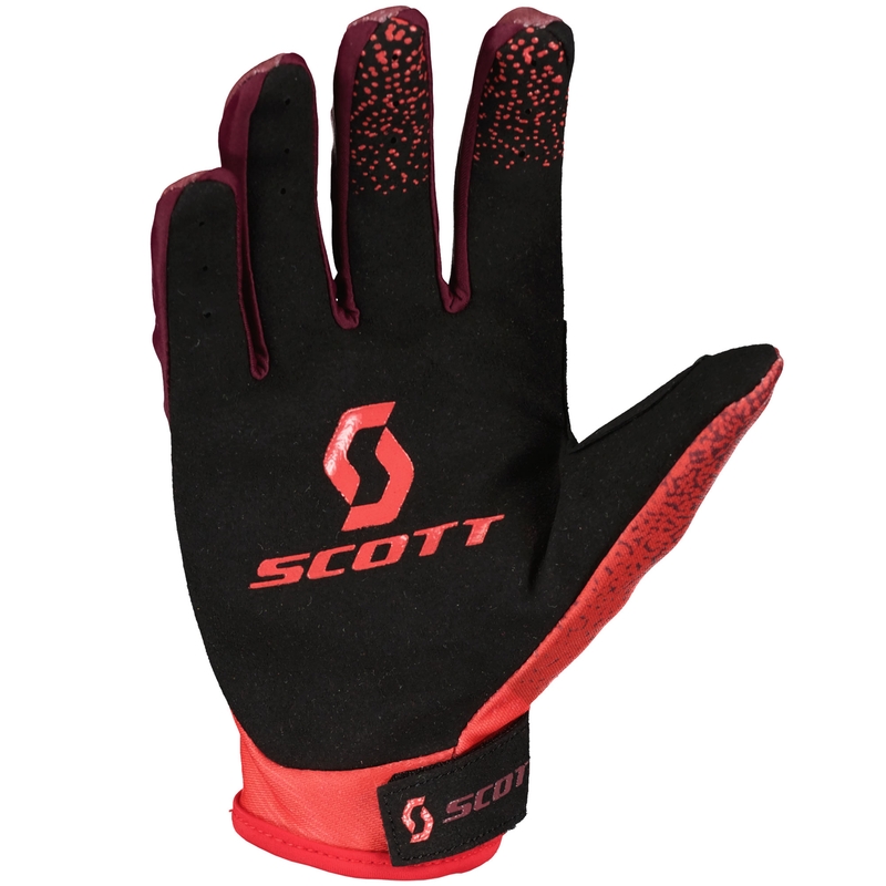 SCOTT 350 DIRT EVO motokrosa cimdi sarkani-melni