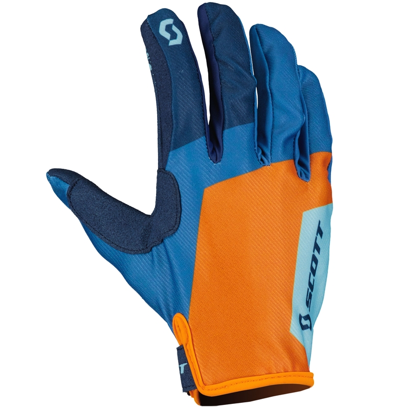 SCOTT 350 FURY EVO bērnu motokrosa cimdi zili oranži