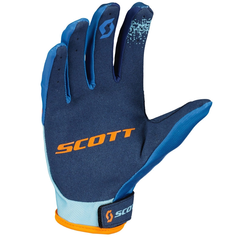 SCOTT 350 FURY EVO bērnu motokrosa cimdi zili oranži