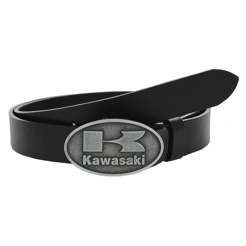 Ādas moto josta ar Kawasaki sprādzi