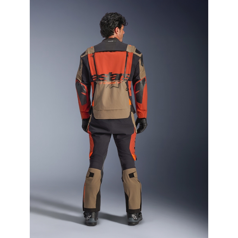 Alpinestars Halo PRO Drystar XF motocikla jaka gaiši brūna-tumši oranža-melna