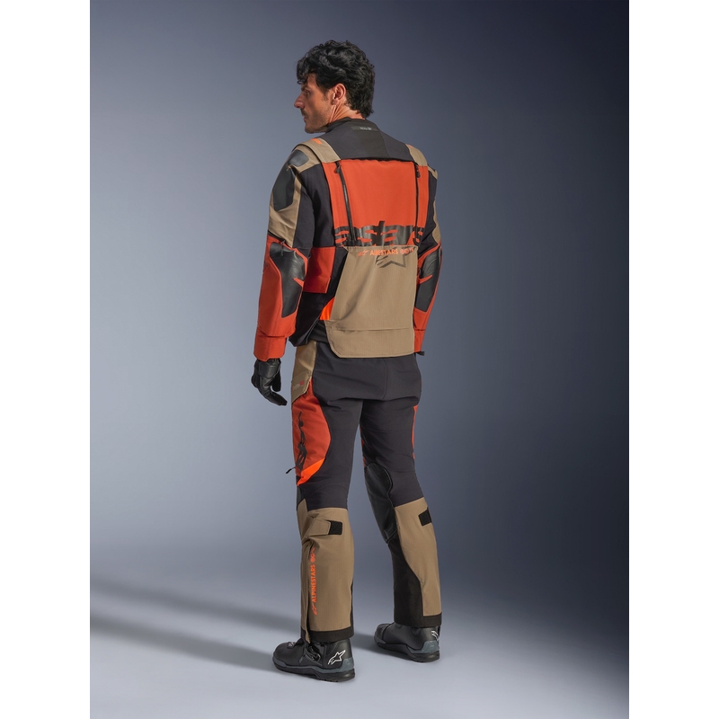 Alpinestars Halo PRO Drystar XF motocikla jaka gaiši brūna-tumši oranža-melna