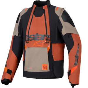Alpinestars Halo PRO Drystar XF motocikla jaka gaiši brūna-tumši oranža-melna