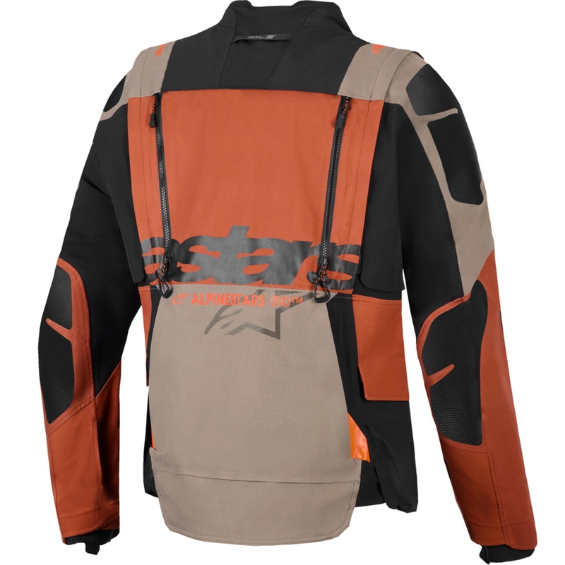 Alpinestars Halo PRO Drystar XF motocikla jaka gaiši brūna-tumši oranža-melna