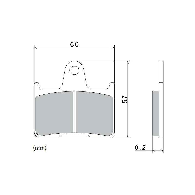Bremžu kluči NISSIN pusmetāla savienojums 60x57x8,2 mm 2 gab.