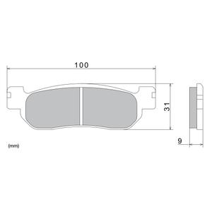 Bremžu kluči NISSIN pusmetāla savienojums 100x31x9 mm 2 gab.