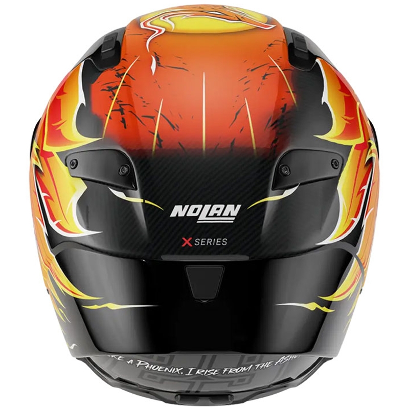 Pilna motocikla ķivere Nolan X-804 RS Ultra Carbon Replica Iannone 368 melna-sarkana-oranža-dzeltena