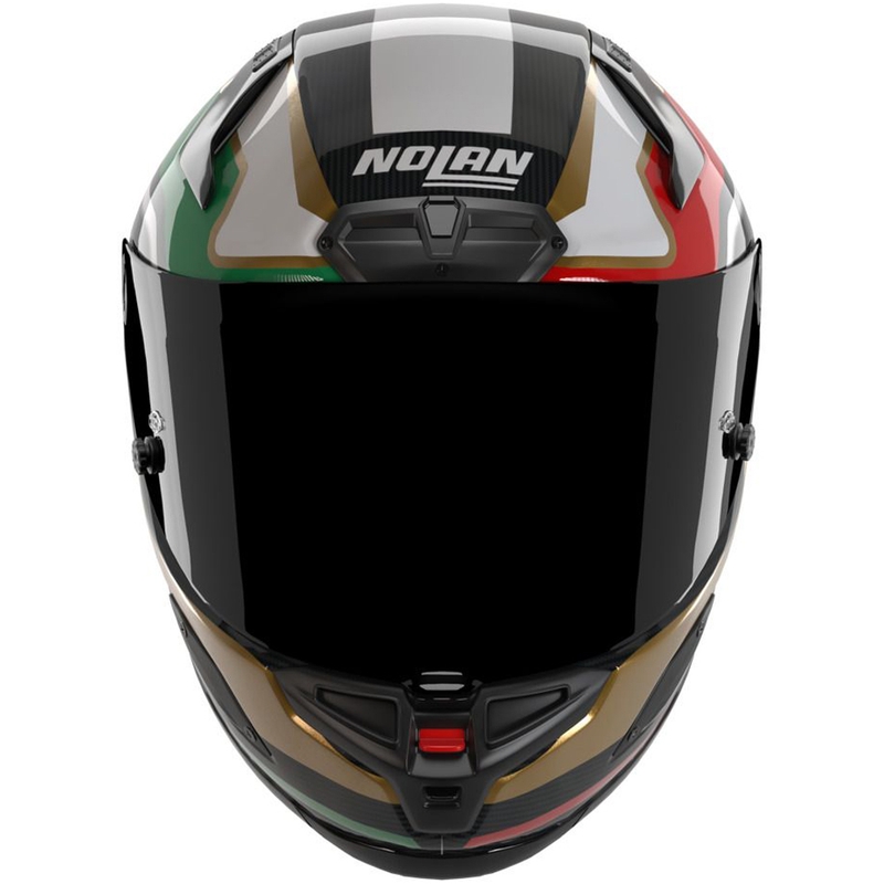 Pilna motocikla ķivere Nolan X-804 RS Ultra Carbon Piega spīdīgi melna-zelta-sarkana-zaļa
