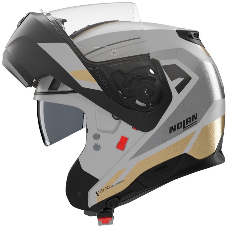 Atverama motocikla ķivere Nolan N100-6 Cinetico N-COM 360 matēta pelēka-melna-antracīta-zelta