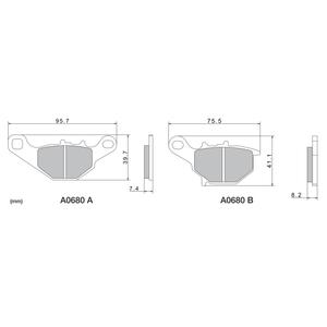 Bremžu kluči NISSIN pusmetāliskais savienojums M501-410 2 gab.