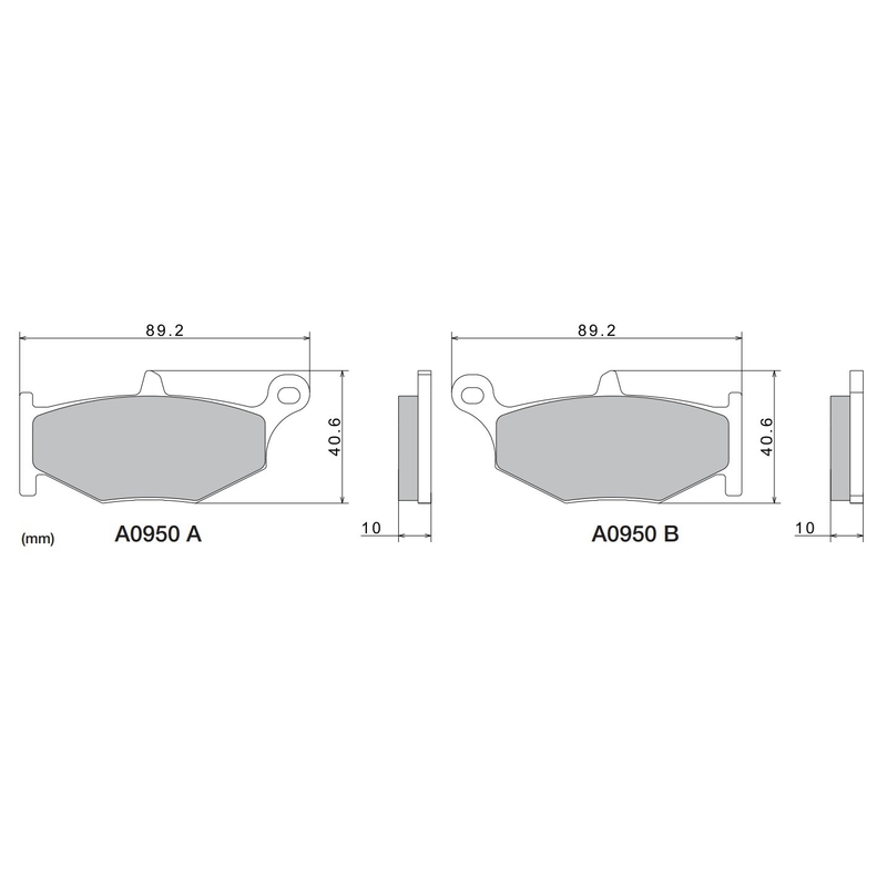 NISSIN pusmetāla bremžu kluči 89,2x40,6x10 mm 2 gab.
